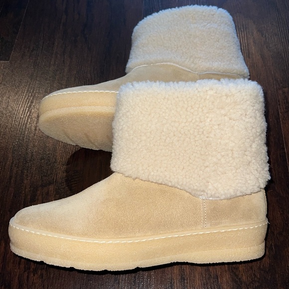 M. GEMI Italian calf suede shearling boot - Size 39 New - Picture 11 of 11